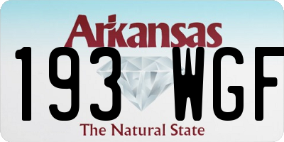 AR license plate 193WGF