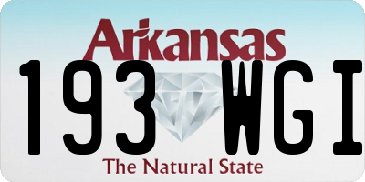 AR license plate 193WGI