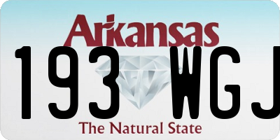 AR license plate 193WGJ