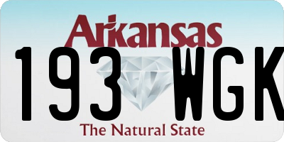 AR license plate 193WGK