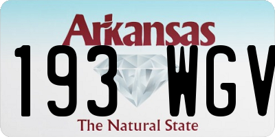AR license plate 193WGV