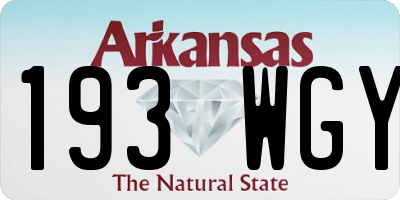 AR license plate 193WGY