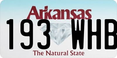 AR license plate 193WHB