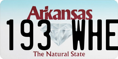 AR license plate 193WHE