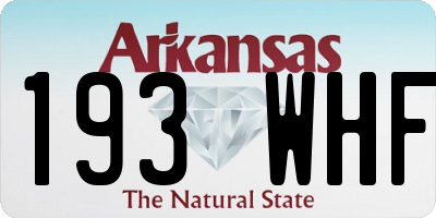 AR license plate 193WHF