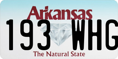 AR license plate 193WHG