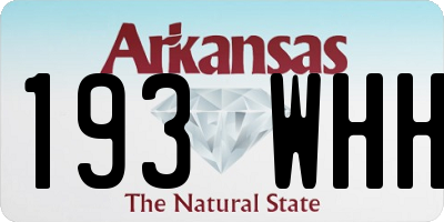 AR license plate 193WHH