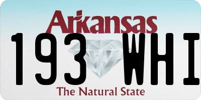 AR license plate 193WHI