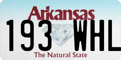 AR license plate 193WHL