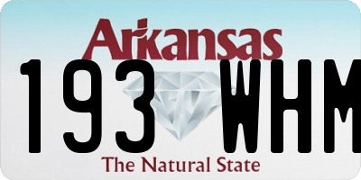 AR license plate 193WHM