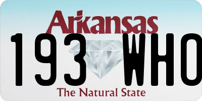 AR license plate 193WHO