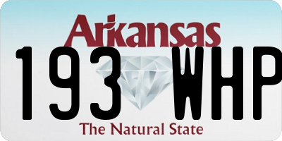 AR license plate 193WHP