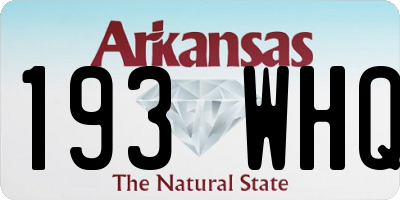 AR license plate 193WHQ