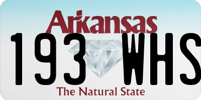 AR license plate 193WHS