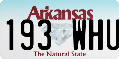 AR license plate 193WHU
