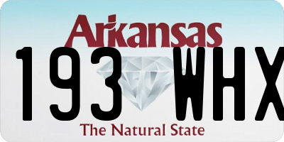 AR license plate 193WHX