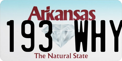 AR license plate 193WHY