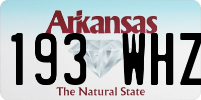 AR license plate 193WHZ