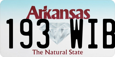 AR license plate 193WIB