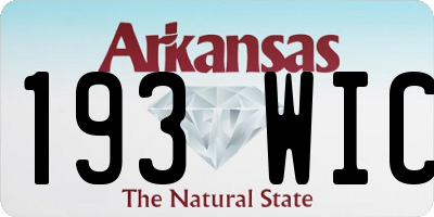 AR license plate 193WIC
