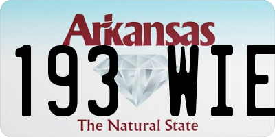AR license plate 193WIE