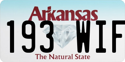 AR license plate 193WIF