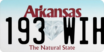 AR license plate 193WIH