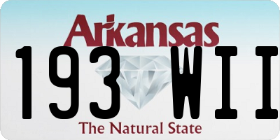 AR license plate 193WII