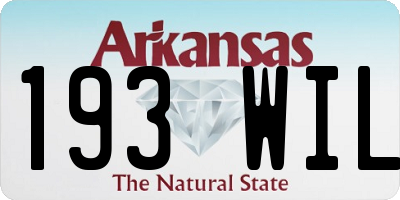 AR license plate 193WIL