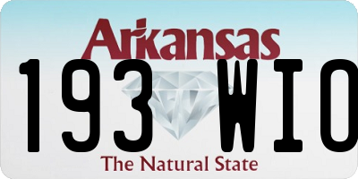 AR license plate 193WIO