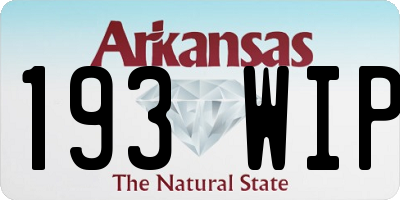 AR license plate 193WIP