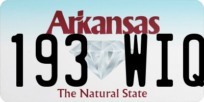 AR license plate 193WIQ