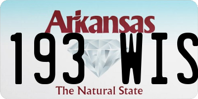 AR license plate 193WIS