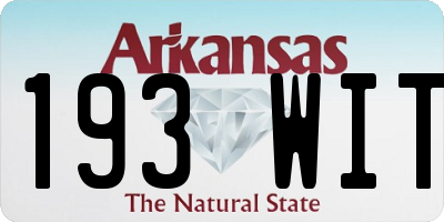AR license plate 193WIT