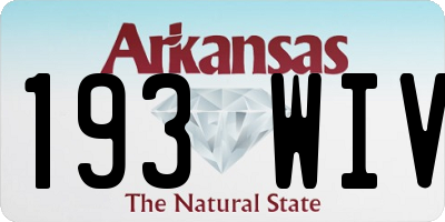 AR license plate 193WIV
