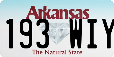 AR license plate 193WIY