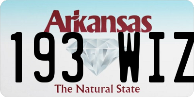 AR license plate 193WIZ