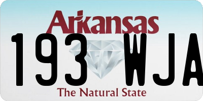 AR license plate 193WJA