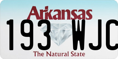 AR license plate 193WJC
