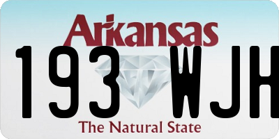 AR license plate 193WJH