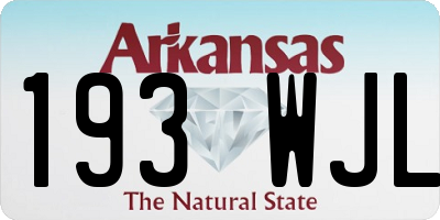 AR license plate 193WJL