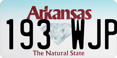 AR license plate 193WJP