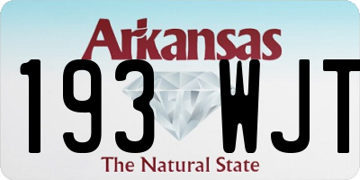 AR license plate 193WJT