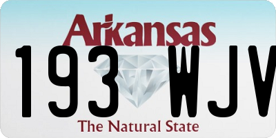 AR license plate 193WJV