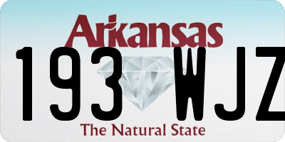 AR license plate 193WJZ