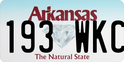 AR license plate 193WKC