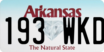 AR license plate 193WKD