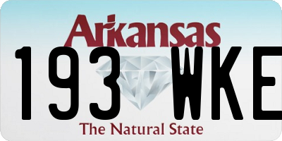 AR license plate 193WKE