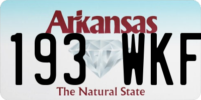 AR license plate 193WKF