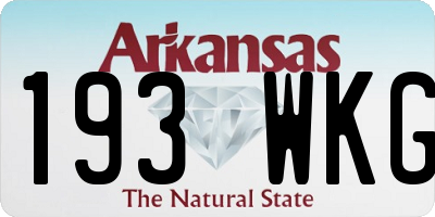 AR license plate 193WKG